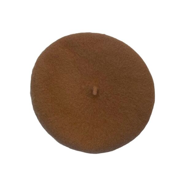 Camel Wool Blend Beret - Picture 1 of 5